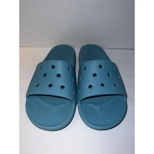 Crocs Unisex Classic Slides Sandals Blue
Turquoise Perforated W11       M9